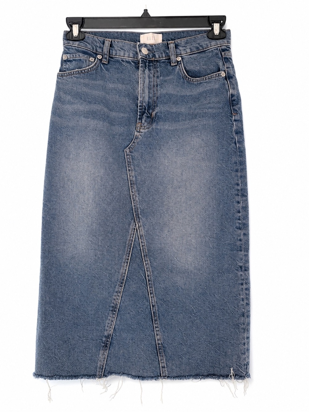 Rails Denim Midi Skirt Size 4 Medium Wash
